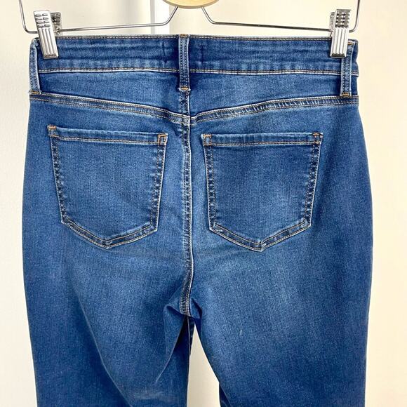 NYDJ Curves 360 0 Short Slim Straight Ankle Jeans Stretch Denim Slit Hem Blue - Picture 6 of 8